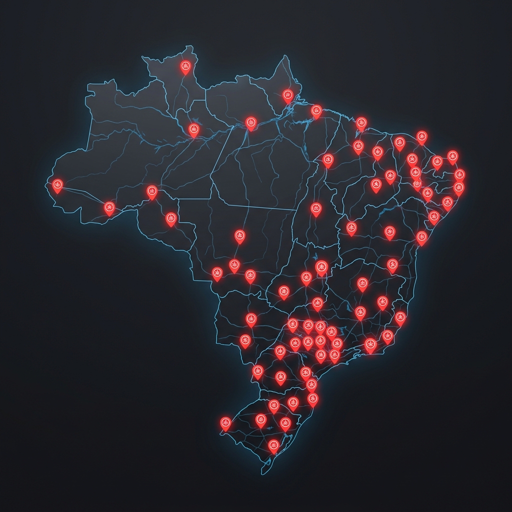 Yamaha em todo o Brasil
